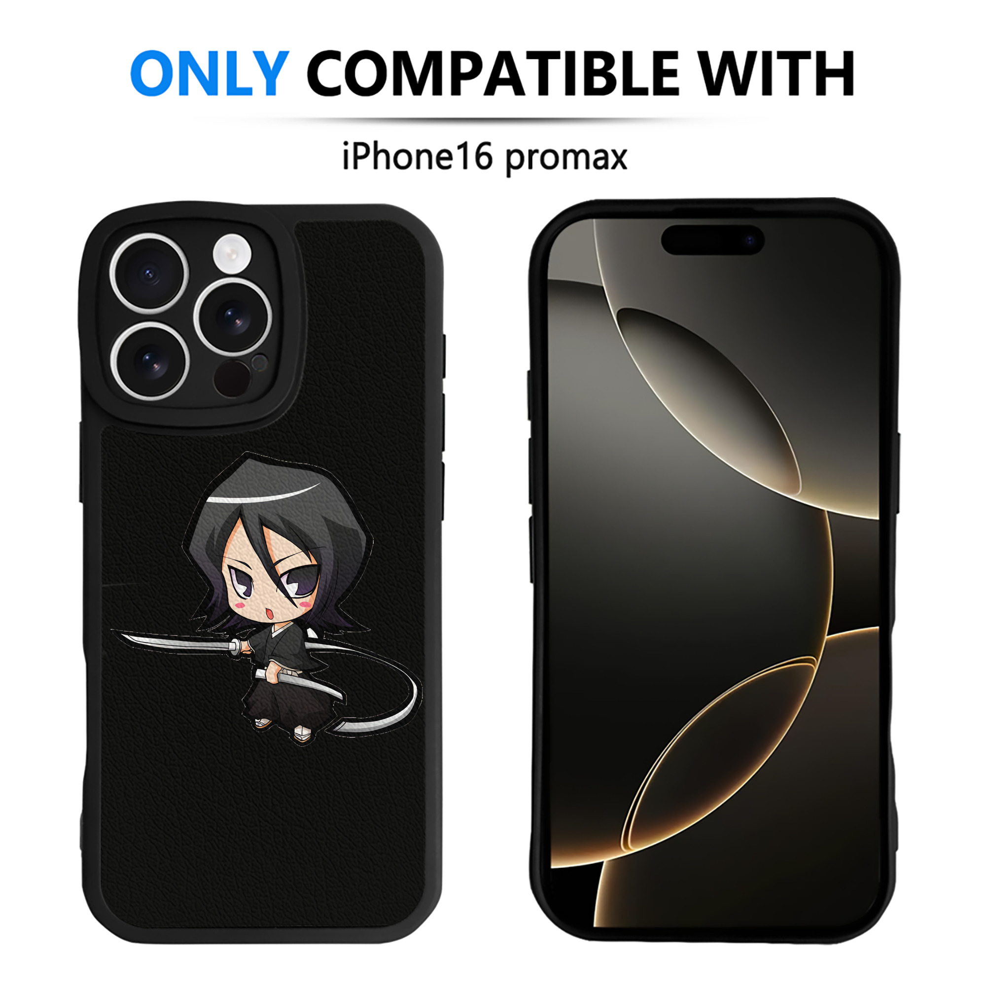 （画像用） ブリーチ 朽木ルキア BLEACH Kuchiki Rukia 【iPhone 16シリーズ対応】シリコンスマホケース（レザー調） 材質：シリコン
